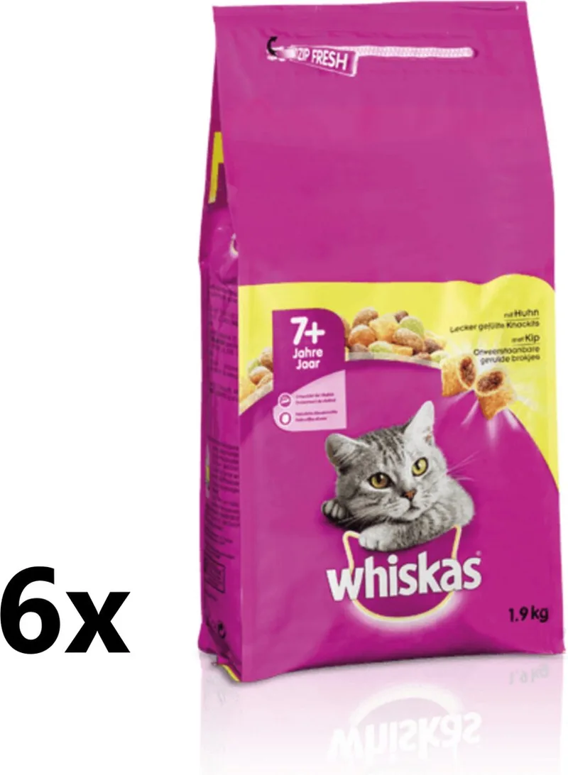 Katten Droogvoer - Senior - Kip - 6x1,9kg by Whiskas – product photo