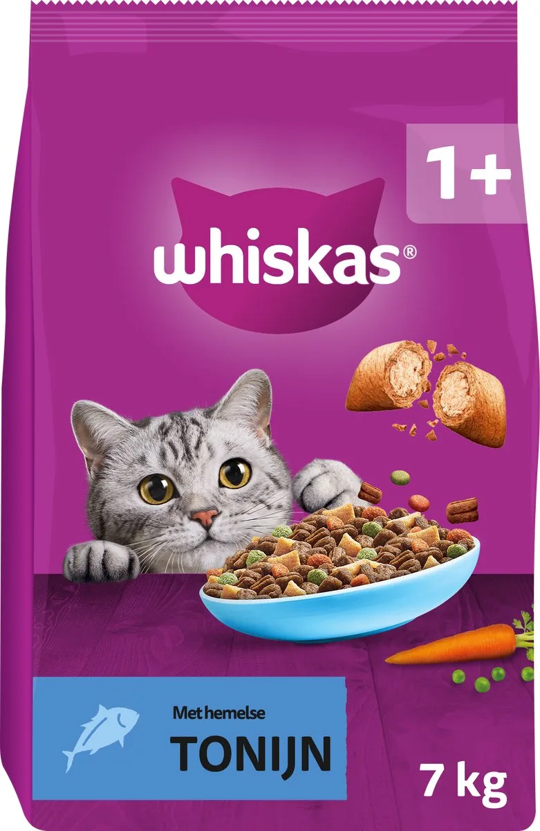 Kattenbrokken - Adult 1+ - Tonijn - zak 7kg de Whiskas – photo produit