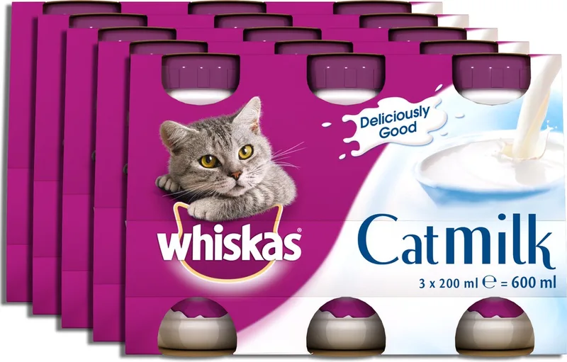 Kattenmelk - Kattensnacks - 15 flesjes x 200ml de Whiskas – photo produit