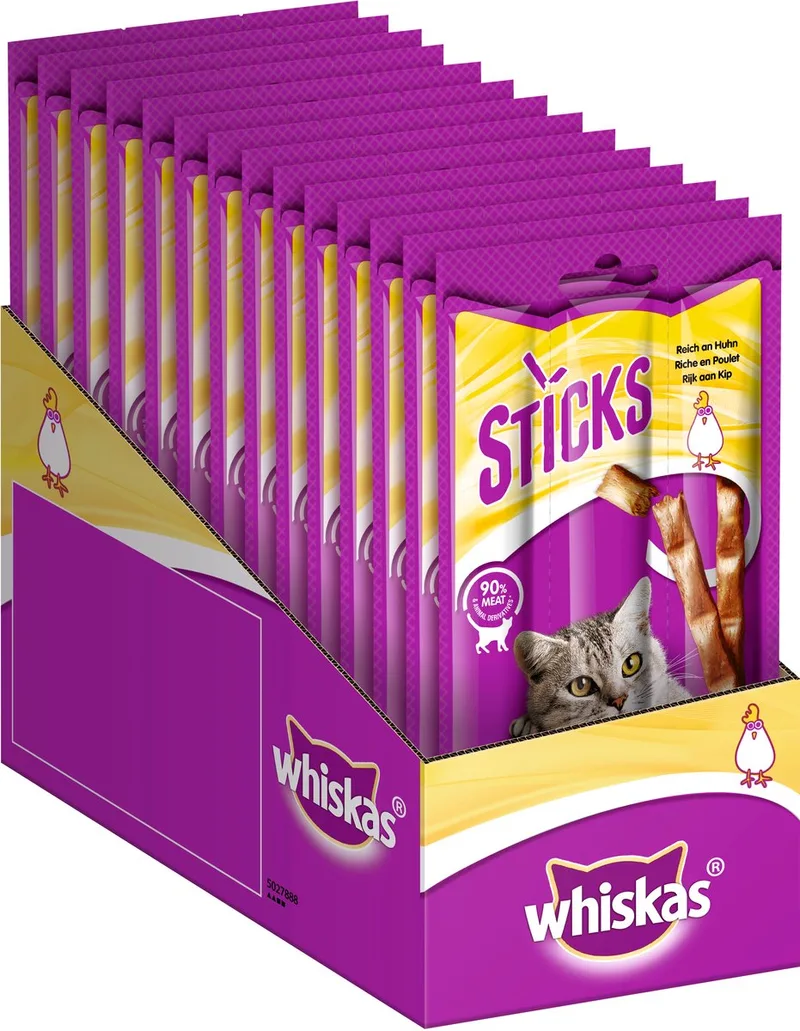 Kattensnacks - Sticks Kip - 14x6 Stuks by Whiskas – product photo