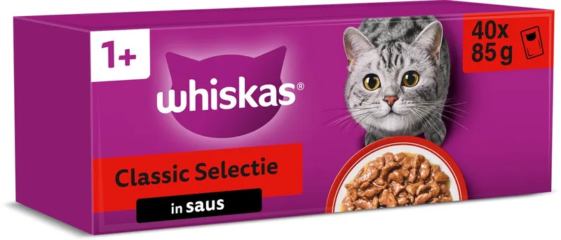Kattenvoer - Adult 1+ - Classic Selectie in Saus - 40x85g by Whiskas – product photo