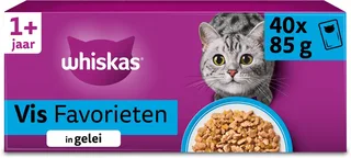 Kattenvoer - Adult 1+ - Vis Selectie in gelei - 40x85g de Whiskas – photo produit 1 sur 4