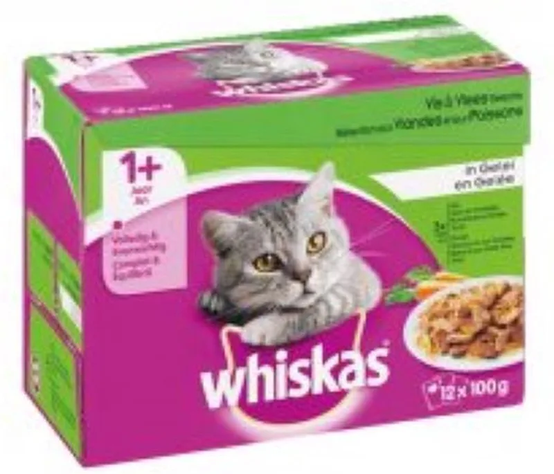 kattenvoer multipack - maaltijdzakjes mix in gelei - 12x85g by Whiskas – product photo