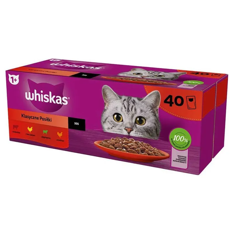 Klassiek Natvoer In Saus Voor Katten 40x85g by Whiskas – product photo 1 of 4