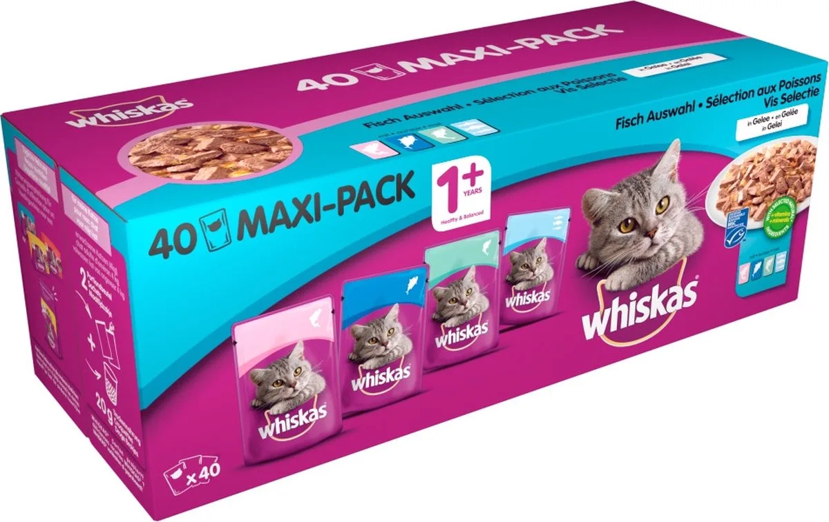 Maxi Pack Ragout in Gelee 40x85g de Whiskas – photo produit