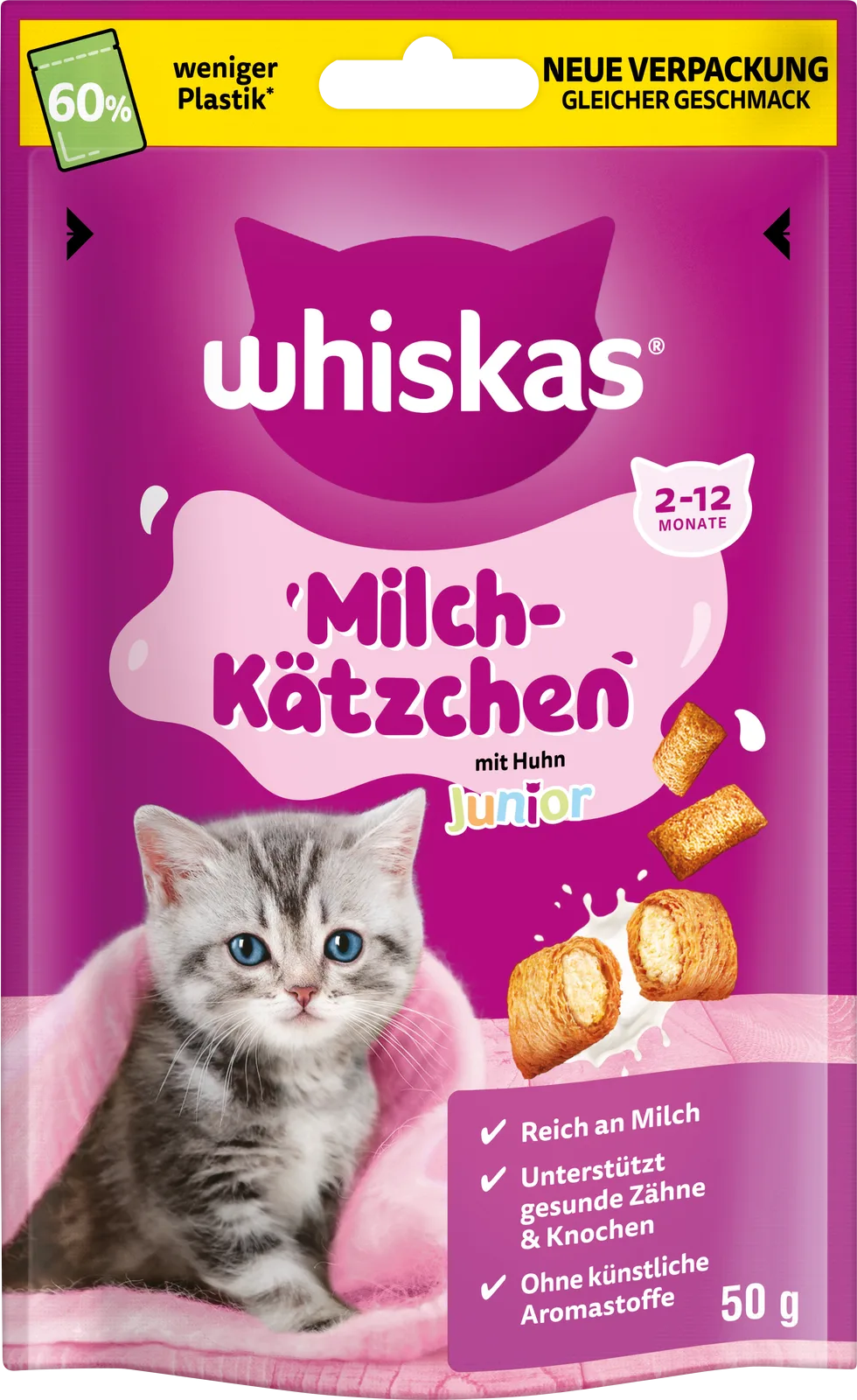 Milch-Kätzchen Snack Junior Huhn - 1 Stk von Whiskas – Produktfoto