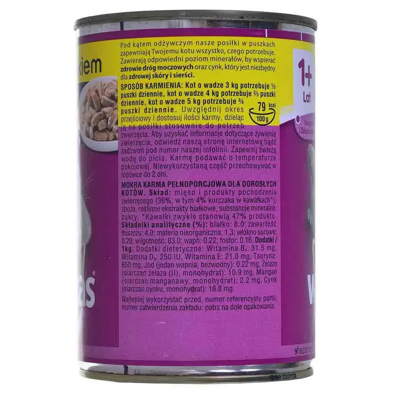 Nat Kattenvoer Voor Volwassen Kip 400g by Whiskas – product photo 2 of 2