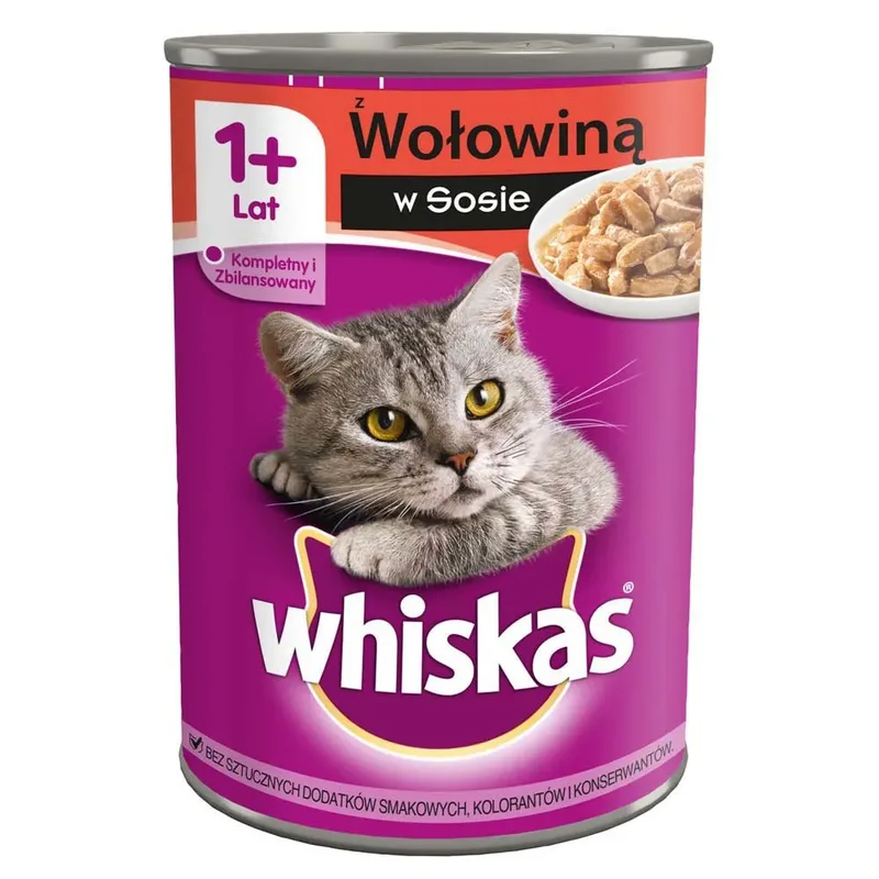 Natvoer Voor Katten Met Rundvlees In Saus 400g de Whiskas – photo produit