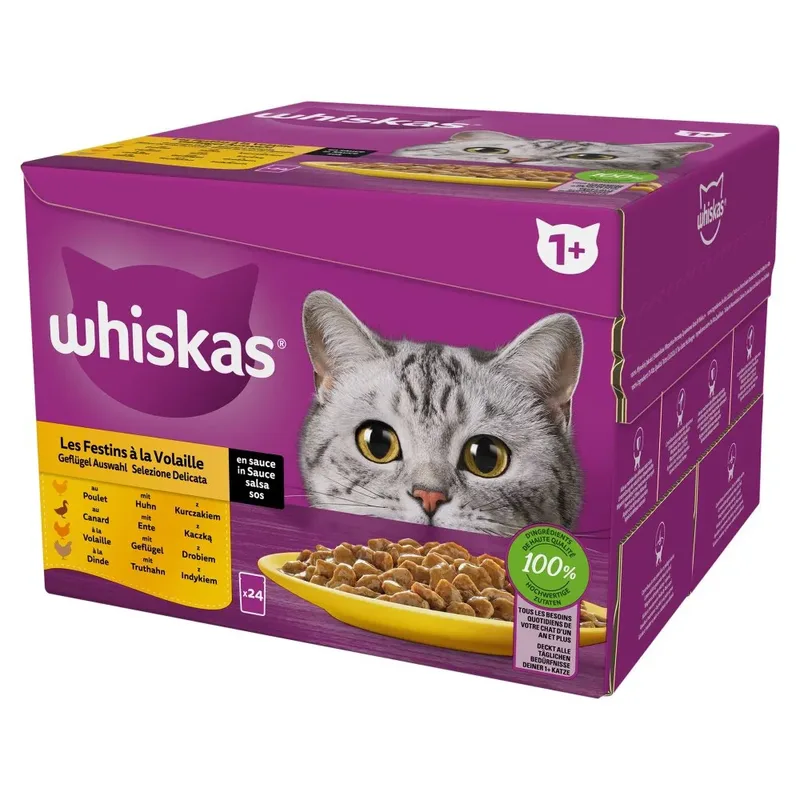 Geflügelfest 24x85g Nassfutter Für Katzen von Whiskas – Produktfoto