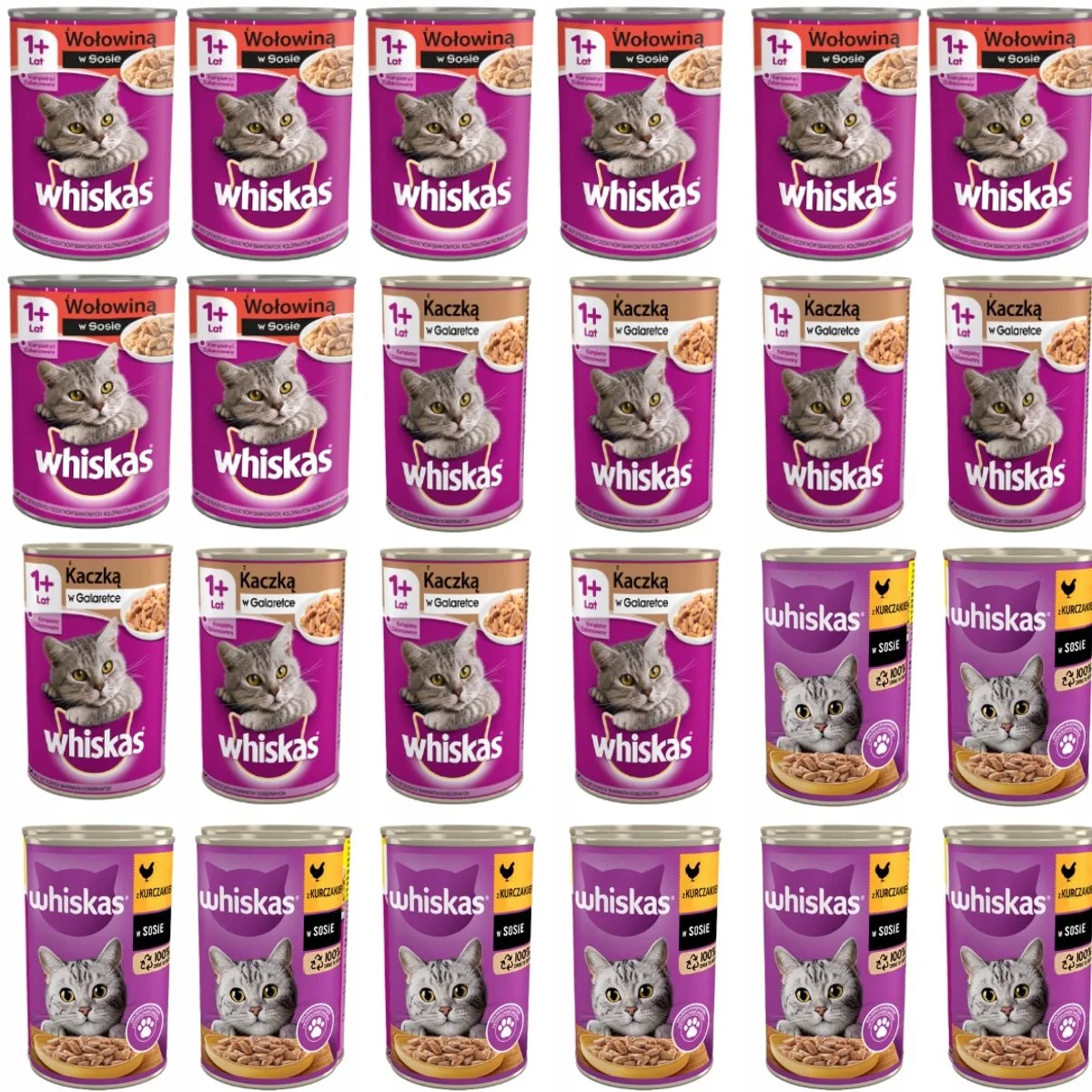 Serie - Natvoer - 24x400g - Mix van Smaken - Zink en Mineraalbalans by Whiskas – product photo