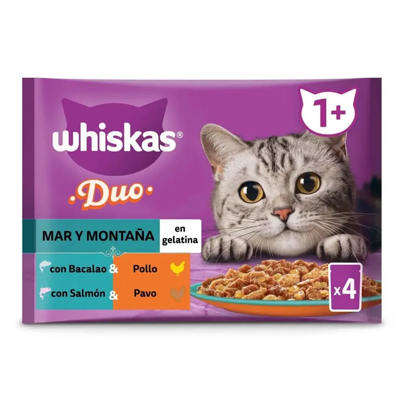 Savoureux Duo Mer & Montagne Nourriture Humide Pour Chat 13x4x85g de Whiskas – photo produit