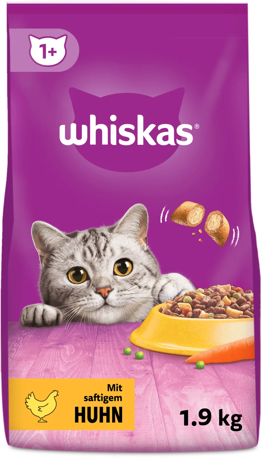 Trocken mit Huhn 1+ - 1,90 kg de Whiskas – photo produit