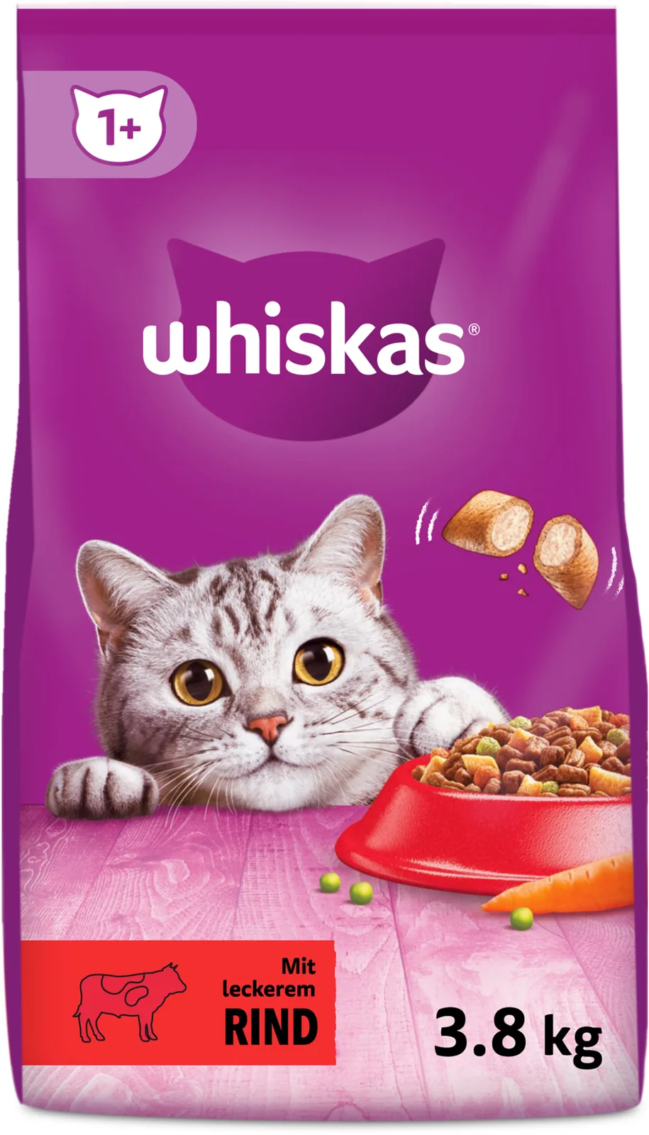 Trocken mit Rind 1+ - 3,80 kg de Whiskas – photo produit