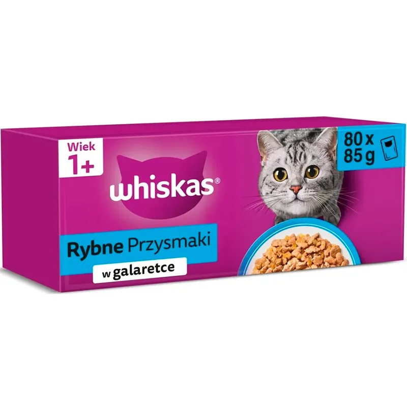 Visdelicatessen In Gelei Natvoer Voor Katten 80x85g de Whiskas – photo produit