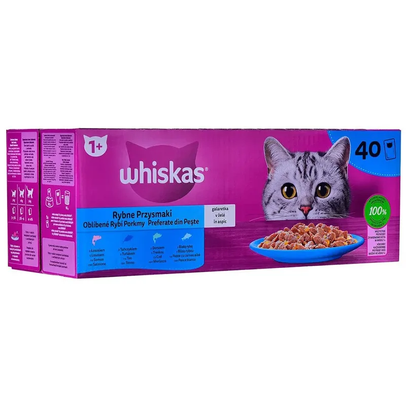 Visfavorieten In Gelei 40x85g Kattensnack fra Whiskas – produktbillede