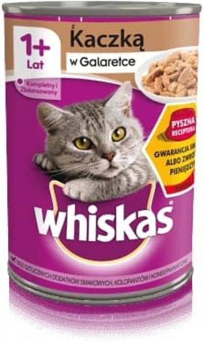 Volwassen Eendenvoer in Gelei - Kattenvoer - 400g von Whiskas – Produktfoto