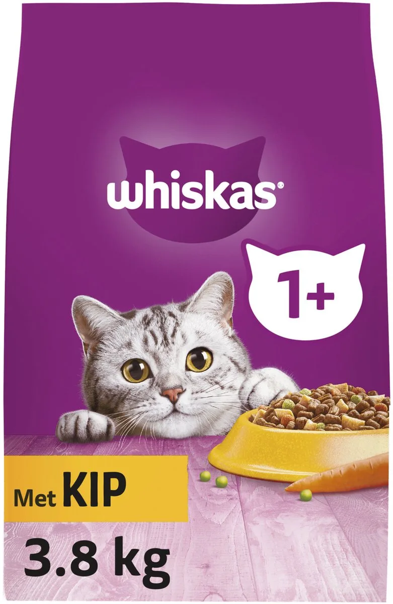 Whiskas 1+ Adult Katten Droogvoer - Kip - 3,8 kg by Whiskas – product photo