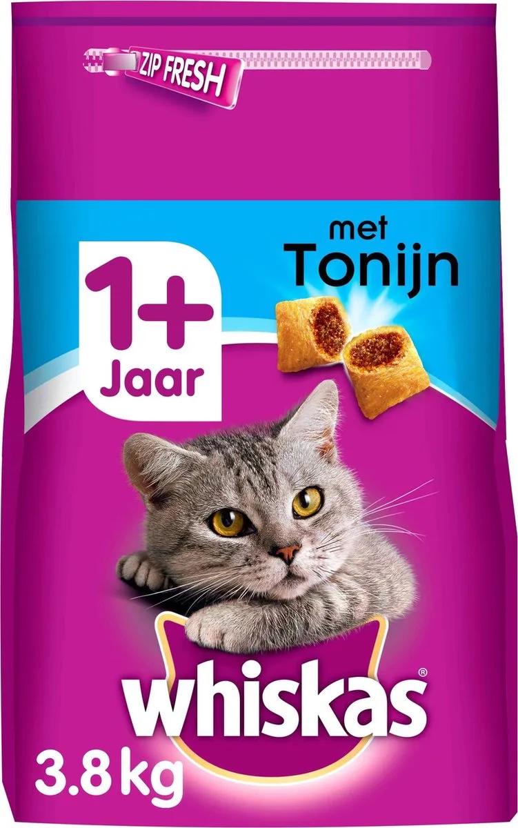 Whiskas 1+ Adult Katten Droogvoer - Tonijn - 3,8 kg de Whiskas – photo produit