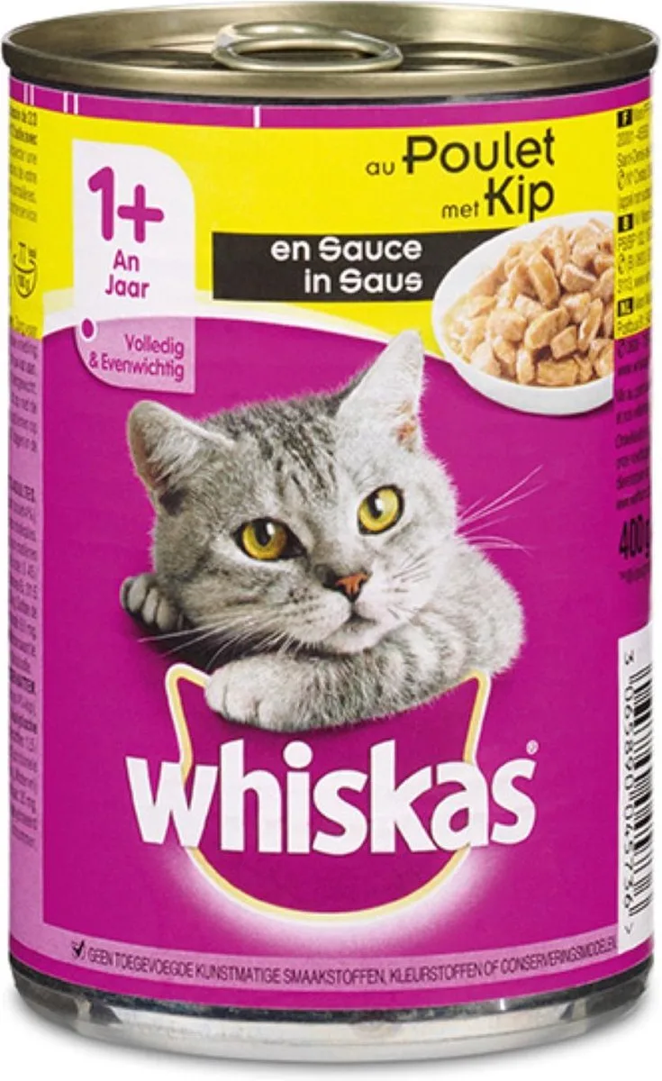 Whiskas - 5 bliks kip in saus - 5x400g de Whiskas – photo produit