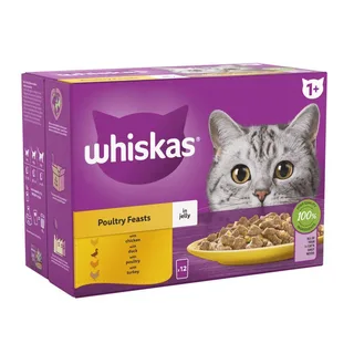 Zakje Gelei Gevogelte Eend Kalkoen Kip Natvoer Voor Katten 12x85 G by Whiskas – product photo 1 of 5