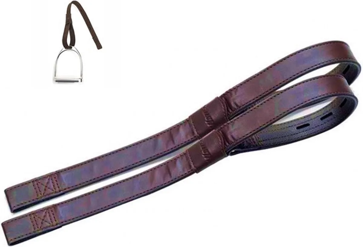 Webbers - Stijgbeugelriemen bruin 60cm de Wintec en Marron – photo produit