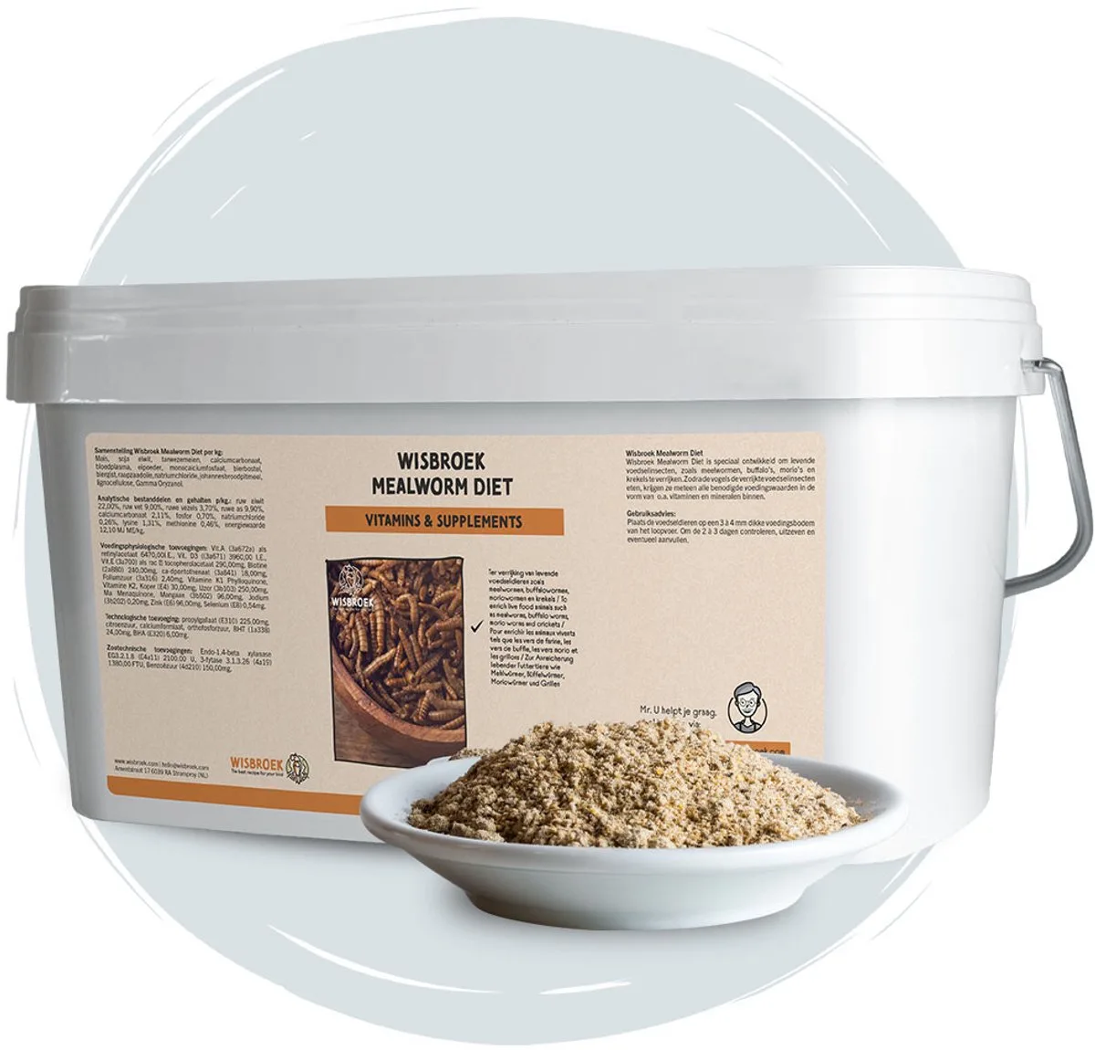 Mealworm Diet (9.000 gram) de Wisbroek – photo produit