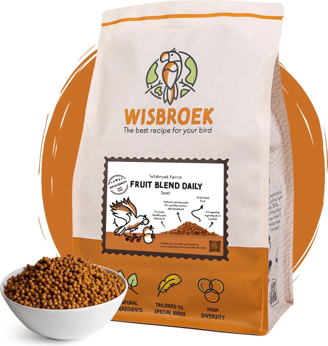 Parrot Fruit Blend Daily Small (3 kg) von Wisbroek – Produktfoto