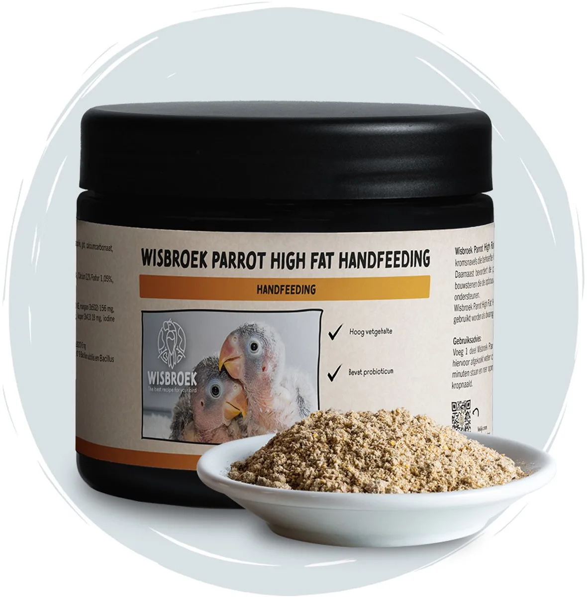 Parrot High Fat Handfeeding (250 gram) van Wisbroek – productfoto