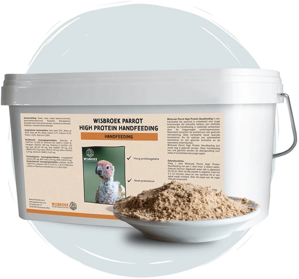 Parrot High Protein Handfeeding (3000 g) by Wisbroek – product photo