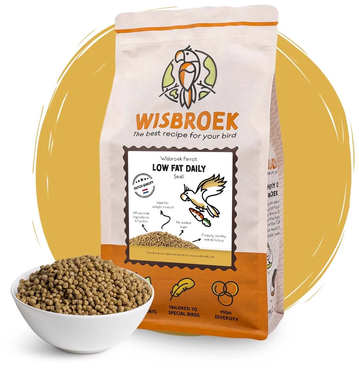 Parrot Low Fat Daily (1 kg) by Wisbroek – product photo