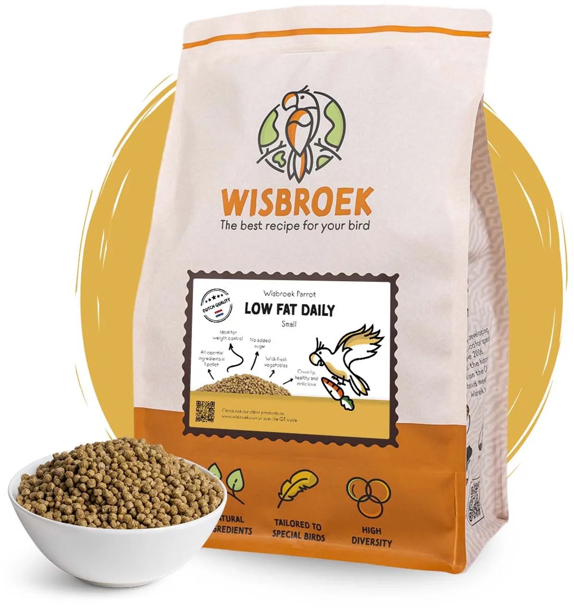 Parrot Low Fat Daily (3 kg) by Wisbroek – product photo