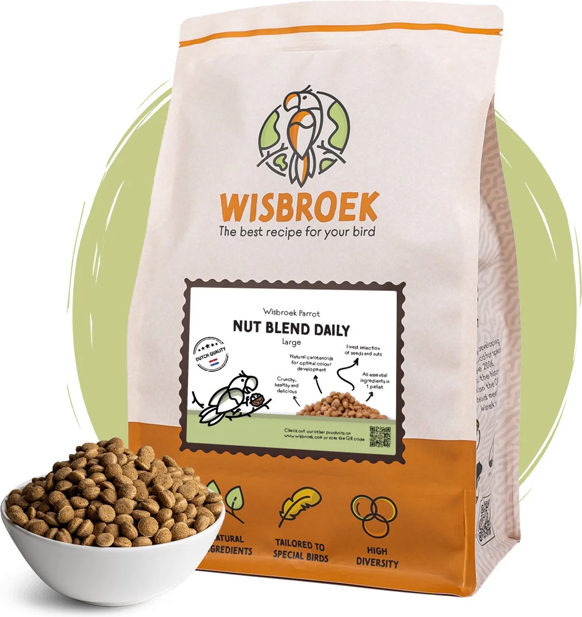 Parrot Nut Blend Daily Large (3 kg) von Wisbroek – Produktfoto