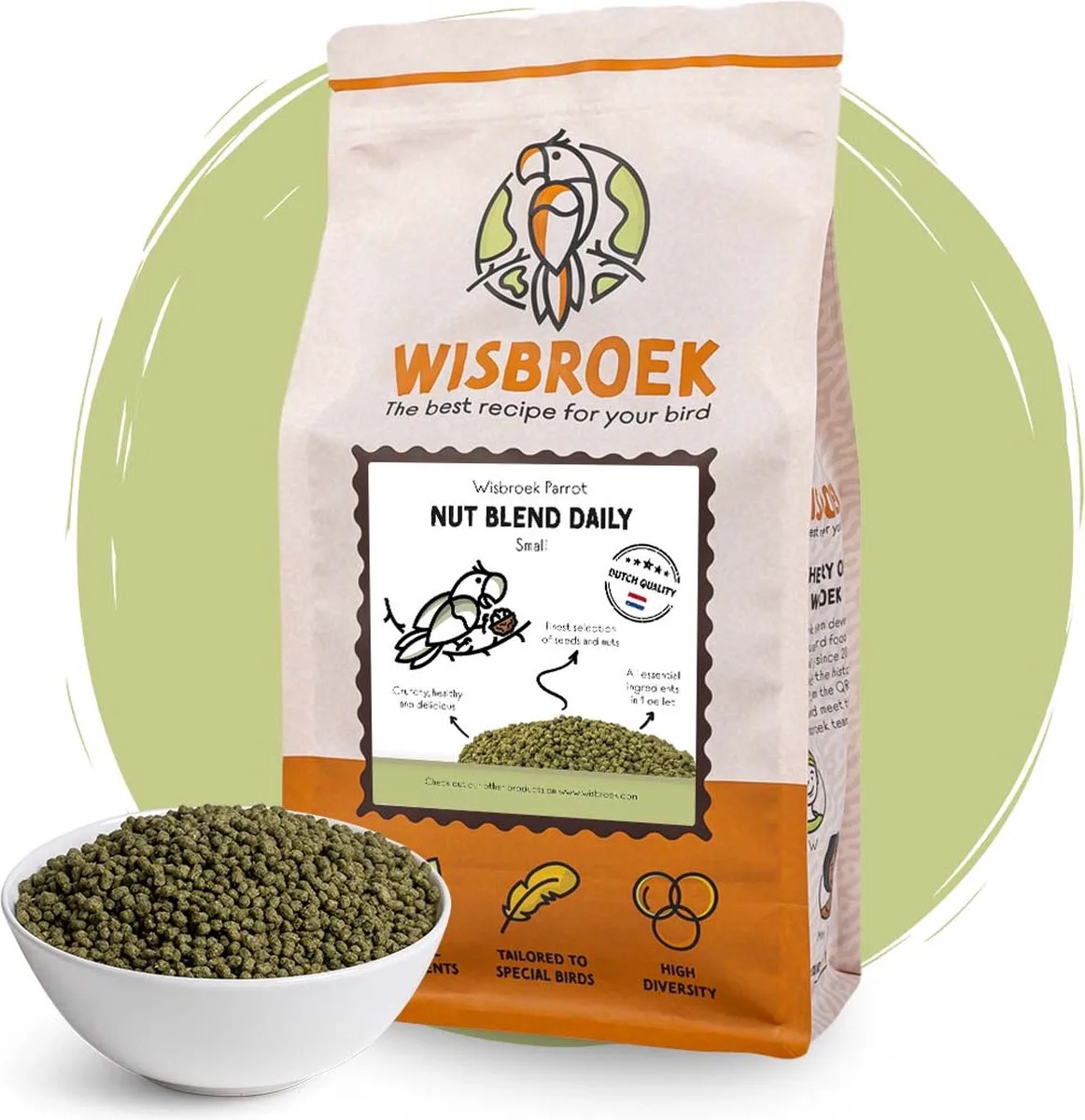 Parrot Nut Blend Daily Small (1 kg) von Wisbroek – Produktfoto
