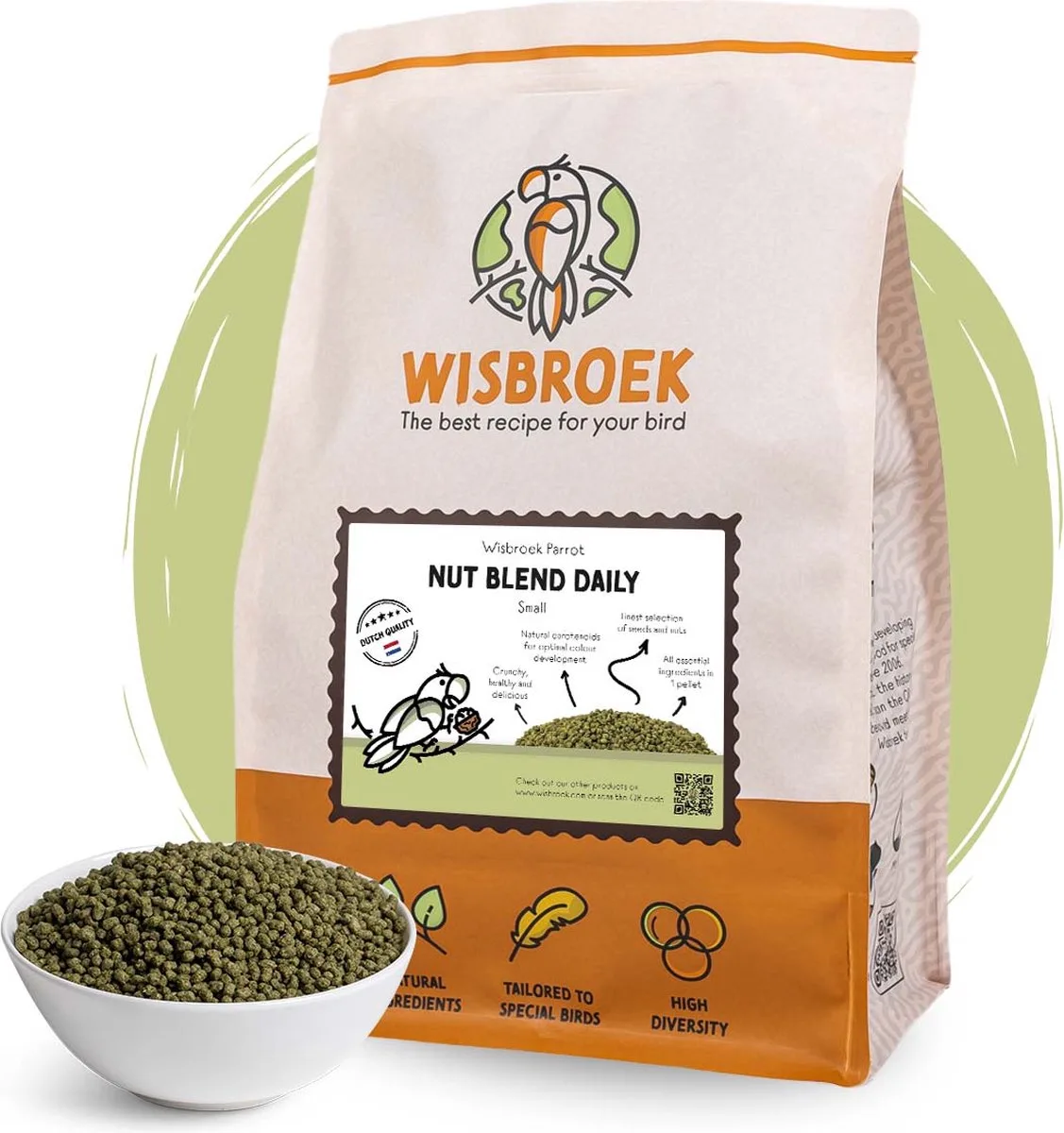 Parrot Nut Blend Daily Small (3 kg) von Wisbroek – Produktfoto