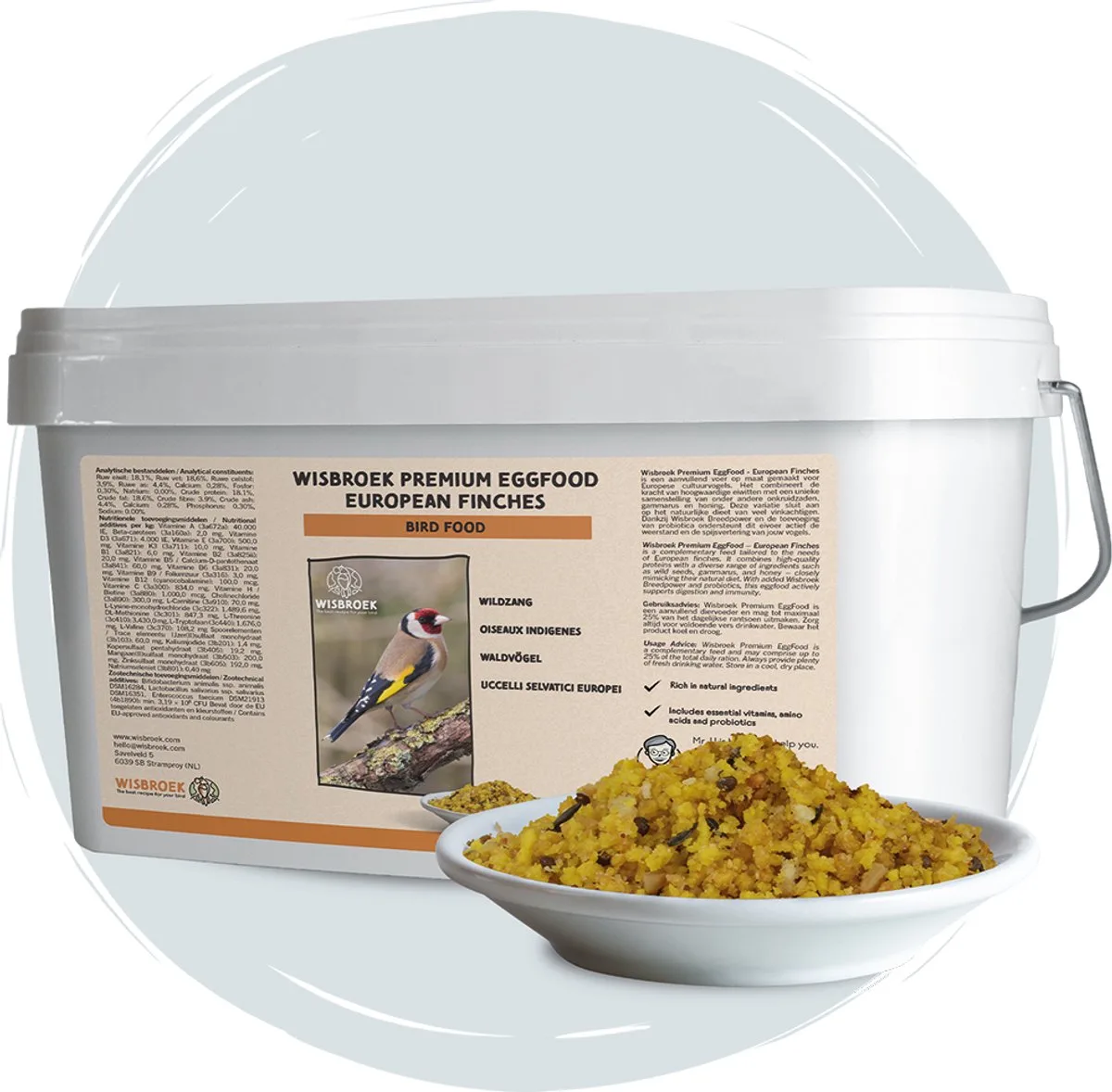 Premium Eggfood European Finches (3000g) från Wisbroek – produktbild