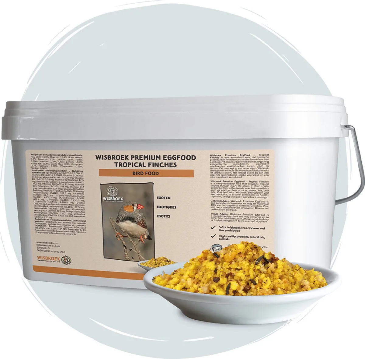 Premium Eggfood Tropical Finches (7000g) från Wisbroek – produktbild