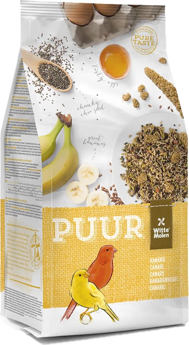 Binnenvogelvoer - Vogel - Puur Kanarie 750gr - 1st von Witte Molen – Produktfoto
