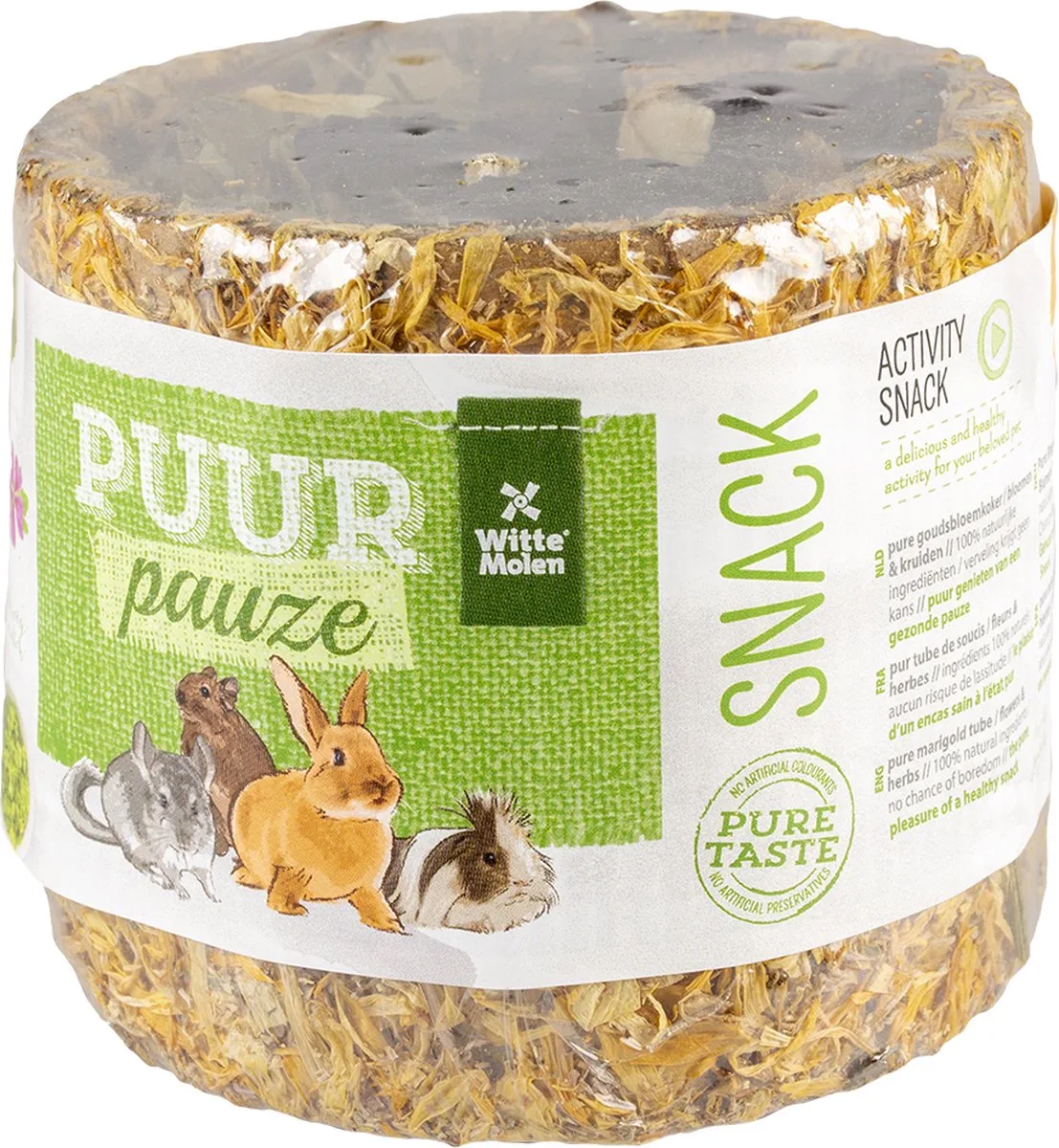 Knaagdier - Puur Pauze Goudsbloemkoker Bloemen & Kruiden 100g Geel - 162571 van Witte Molen – productfoto