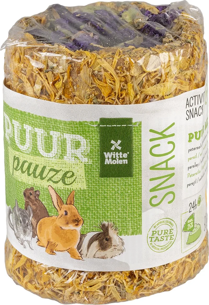 Knaagdierensnack - Knaagdier - Puur Pauze Goudsbloemkoker Bloemen & Kruiden 200g Geel - 1st von Witte Molen – Produktfoto