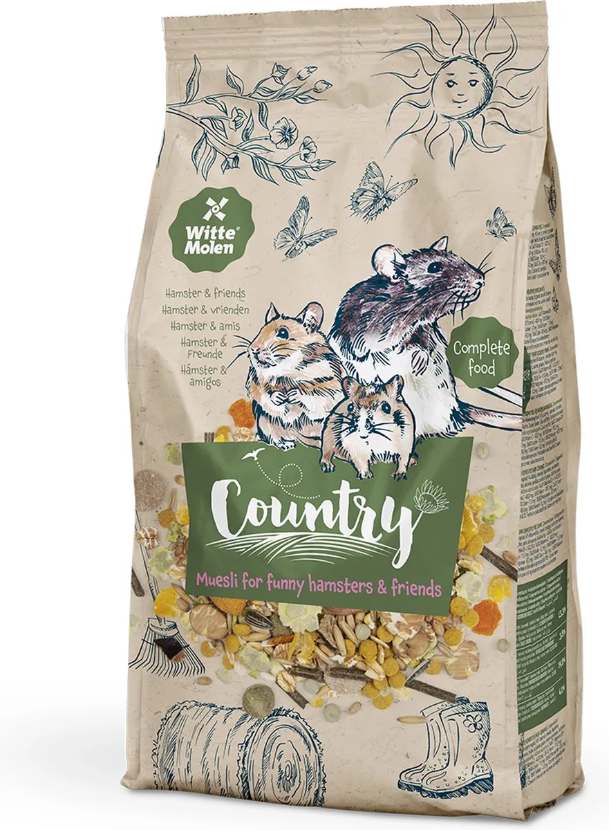 Knaagdierenvoer - Knaagdier - Country Hamster & Friends 0,85kg - 1st van Witte Molen – productfoto