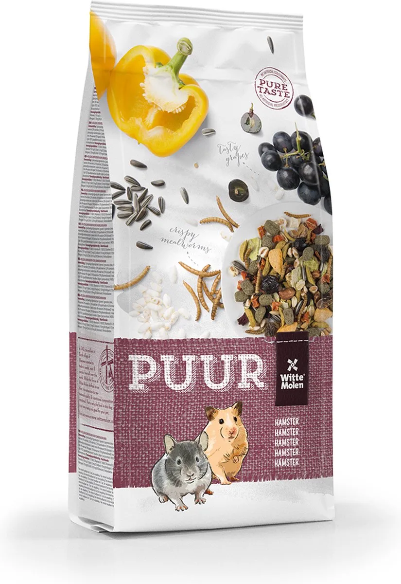 Knaagdierenvoer - Knaagdier - Puur Hamster 400gr - 1st von Witte Molen – Produktfoto