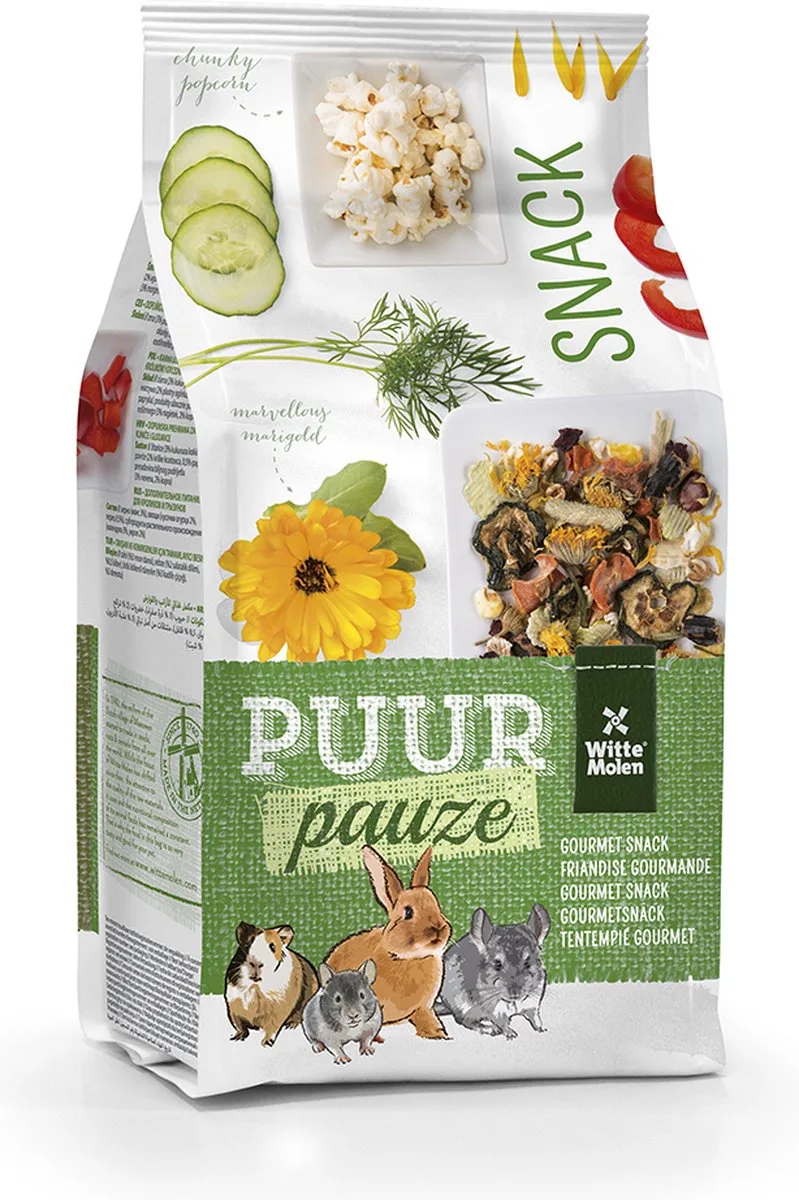 Knaagdierenvoer - Knaagdier - Puur Pauze Snack Muesli 700gr - 1st von Witte Molen – Produktfoto