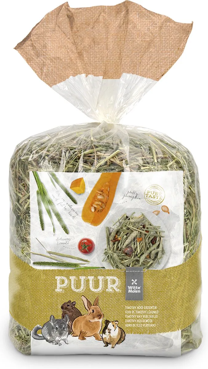 Knaagdierenvoer - Knaagdier - Puur Timothy Hooi Groenten 500g - 1st de Witte Molen – photo produit