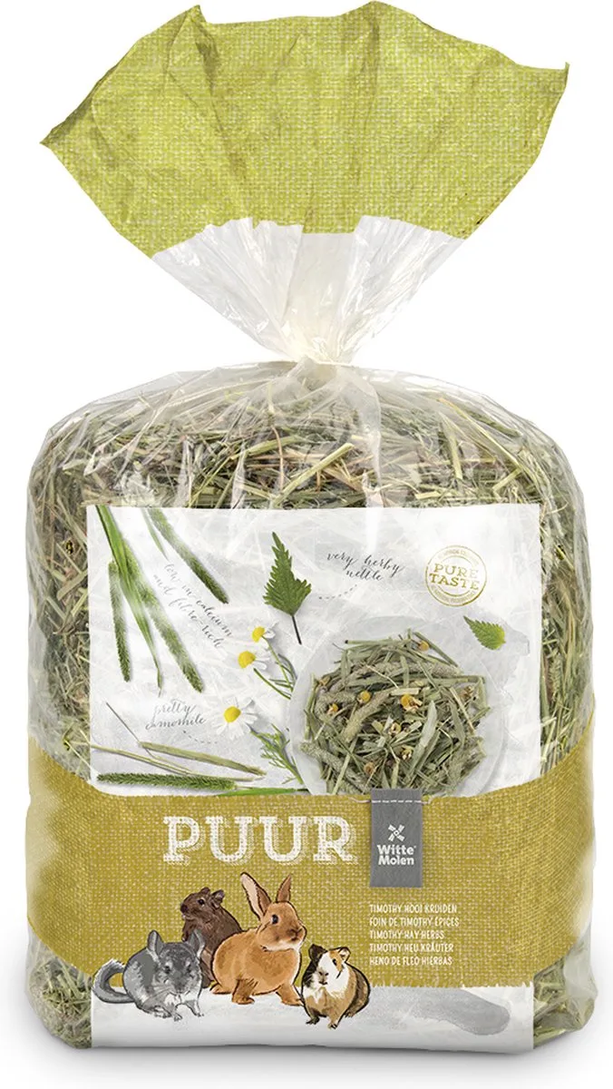 Knaagdierenvoer - Knaagdier - Puur Timothy Hooi Kruiden 500g - 1st de Witte Molen – photo produit