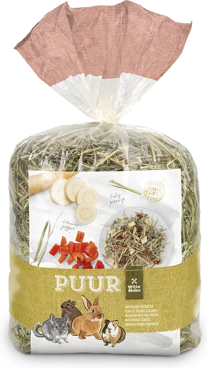 Knaagdierenvoer - Knaagdier - Puur Weidehooi Groenten 500gr - 1st von Witte Molen – Produktfoto