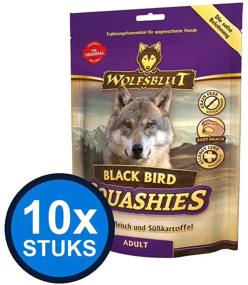 10x Wolfsblut - Squashies Black Bird Adult - Hondenvoer Droogvoer - 300 g by Wolfsblut – product photo