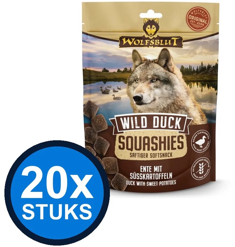 20x Wolfsblut - Squashies Wild Duck - Hondenvoer Droogvoer - 300 g von Wolfsblut – Produktfoto