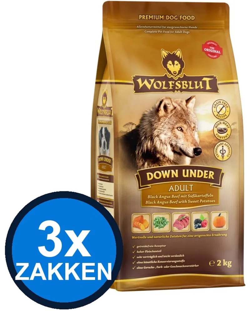 3x Wolfsblut - Adult Down Under - Hondenvoer Droogvoer - 2 kg by Wolfsblut – product photo