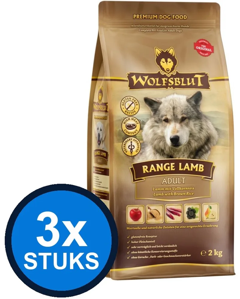 3x Wolfsblut - Adult Range Lamb - Hondenvoer Droogvoer - 2 kg by Wolfsblut – product photo