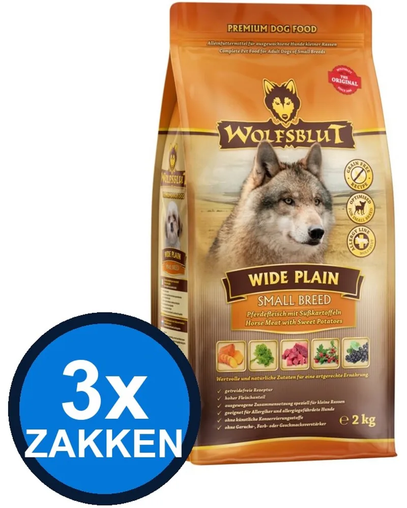 3x Wolfsblut - Adult Wide Plain Small Breed - Hondenvoer Droogvoer - 2 kg von Wolfsblut – Produktfoto